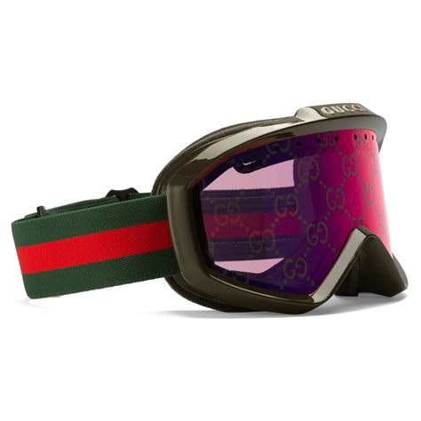 Gucci ski goggles green